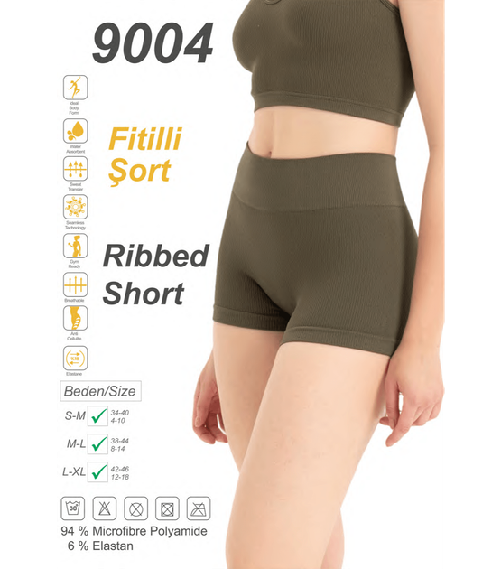 Безшовні короткі шортики в рубчик Formeasy - Formeasy - 9004 - L/XL - Kirmizi/Red - зображення 3