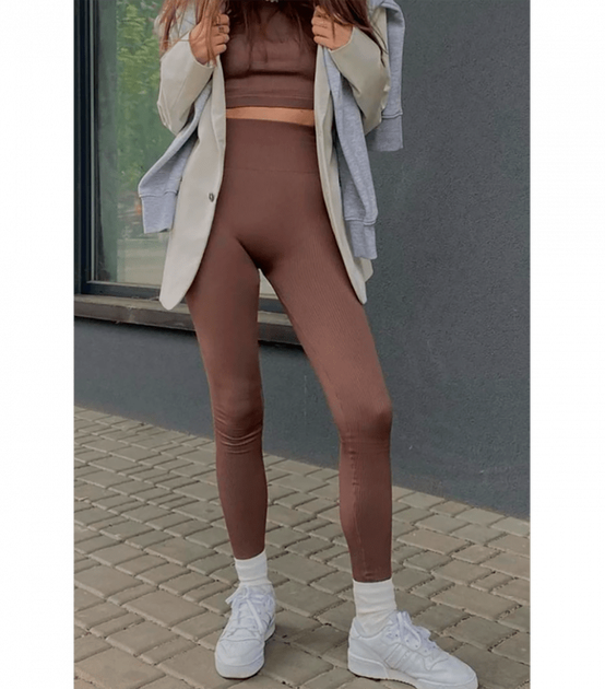 Спортивные однотонный леггинсы GIULIA - Giulia - LEGGINGS ENERGY - S/M - Deep Taupe - Фото 1 Спортивные однотонный леггинсы GIULIA - Giulia - LEGGINGS ENERGY - S/M - Deep Taupe - изображение 1
