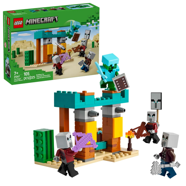 Конструктор LEGO Minecraft Пустельний патруль розбійника 105 елементів ...