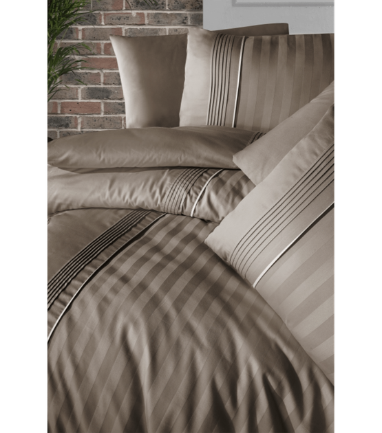 Комплект постельного белья Deluxe Satin First Choice - First Choice - DLX-225 MODALİFE ALMOND - Евро - Коричневый - изображение 2