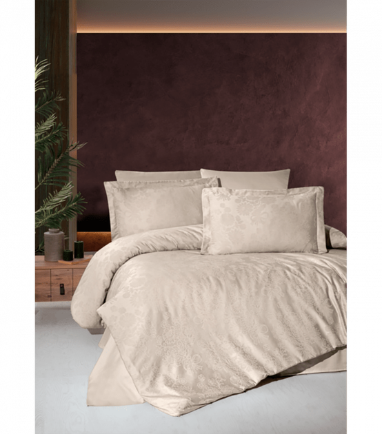 Комплект постельного белья Jacquard Satin First Choice - First Choice - JS-29 Herra Cappuccino - Евро - Бежевый - Фото 1 Комплект постельного белья Jacquard Satin First Choice - First Choice - JS-29 Herra Cappuccino - Евро - Бежевый - изображение 1