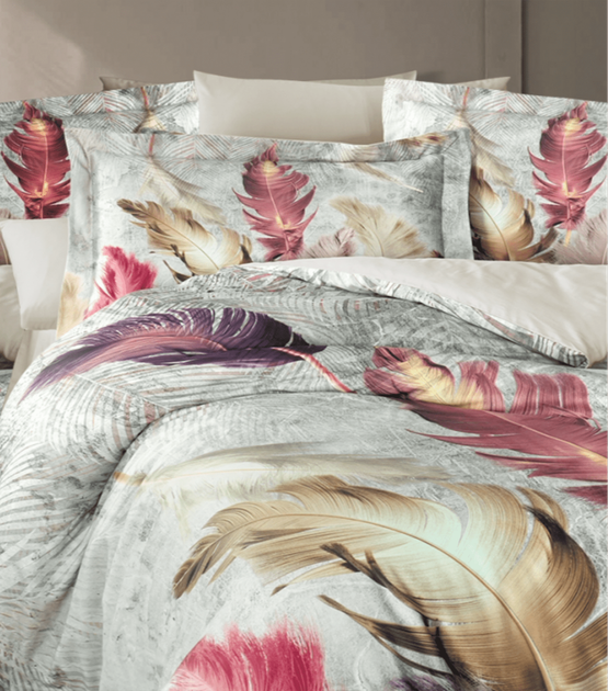 Комплект постільної білизни 3D Digital Satin Duvet Cover Set First Choice - First Choice - 3DS-08 YALENS - Євро - Молочний - зображення 2