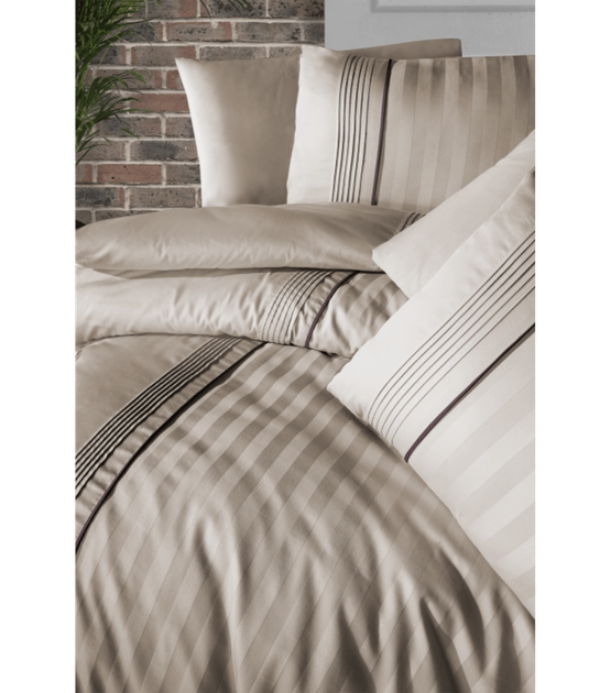 Комплект постельного белья Deluxe Satin First Choice - First Choice - DLX-213 MODALİFE CAPPUCCİNO - Евро - Бежевый - изображение 2