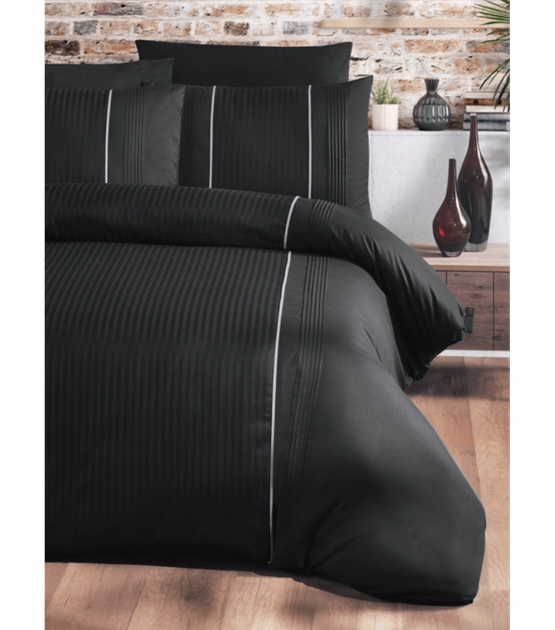Комплект постільної білизни Deluxe Ranforce Dark Series First Choice - First Choice - RDLX-146 ELEGANT BLACK - Євро - Чорний - зображення 2