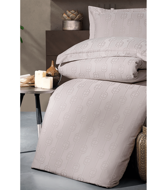Комплект постельного белья Jacquard Satin First Choice - First Choice - JS-250 Norel Latte - Евро - Светло-бежевый - Фото 2 Комплект постельного белья Jacquard Satin First Choice - First Choice - JS-250 Norel Latte - Евро - Светло-бежевый - изображение 2