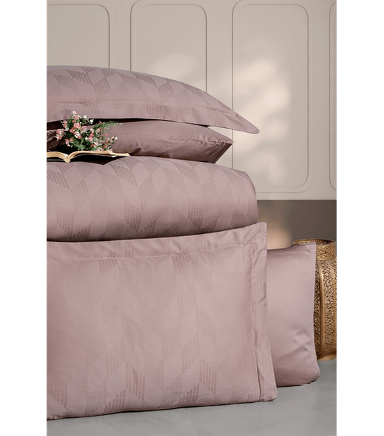Комплект постельного белья Jacquard Satin First Choice - First Choice - JS-255 Boris Dried - Евро - Светло-коричневый - изображение 2