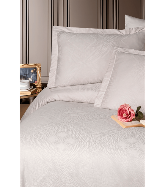 Комплект постільної білизни Jacquard Satin First Choice - First Choice - JS-270 Etnic Beige - Євро - Світло-бежевий - Фото 2 Комплект постільної білизни Jacquard Satin First Choice - First Choice - JS-270 Etnic Beige - Євро - Світло-бежевий - зображення 2