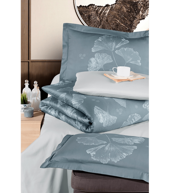 Комплект постельного белья Satin Cotton First Choice - First Choice - S-591 Sofira Indigo - Евро - Светло-серый - Фото 2 Комплект постельного белья Satin Cotton First Choice - First Choice - S-591 Sofira Indigo - Евро - Светло-серый - изображение 2