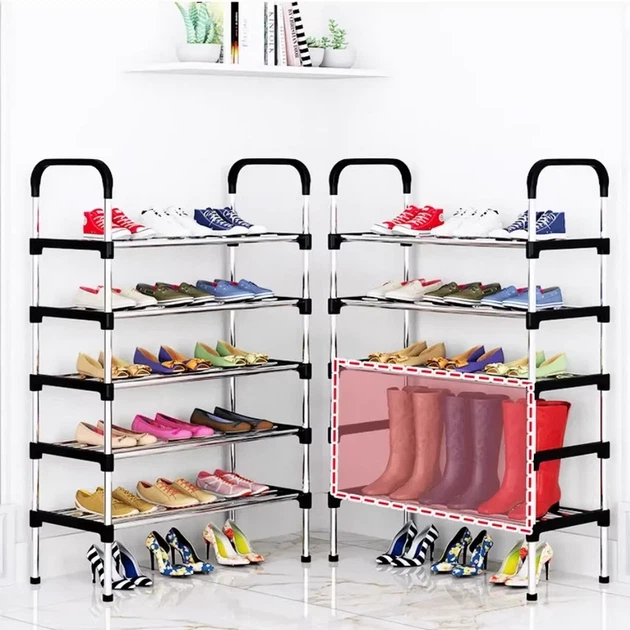 Напольна полиця для взуття на 5 полиць 58х26х99 см New shoe rack - зображення 5
