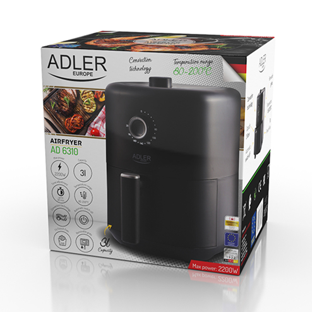 Аерогриль Adler AD 6310 3л 80-200 ° C 1300Вт - зображення 5