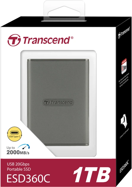 SSD диск Transcend ESD360C 1TB USB Type-C 3D NAND (TS1TESD360C) External - изображение 6