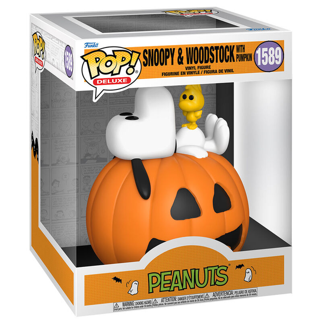 Figurka Funko POP Deluxe Peanuts Snoopy & Woodstock with Pumpkin (889698813679) - obraz 1