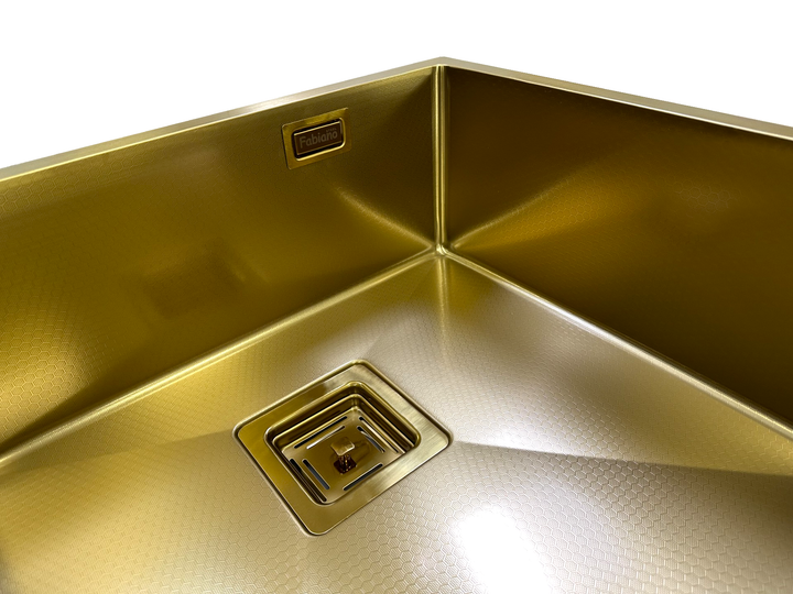 Кухонне миття з нержавіючої сталі Quadro 53 Celldecor Nano Gold - зображення 5