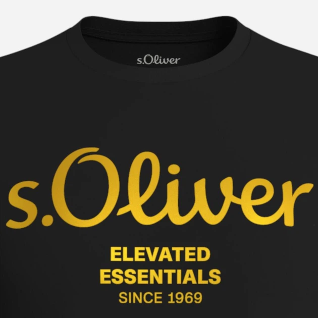 Koszulka męska bawełniana s.Oliver 10.3.16.12.130.2162236-99D2 5XL Czarna (4099976811655) - obraz 4