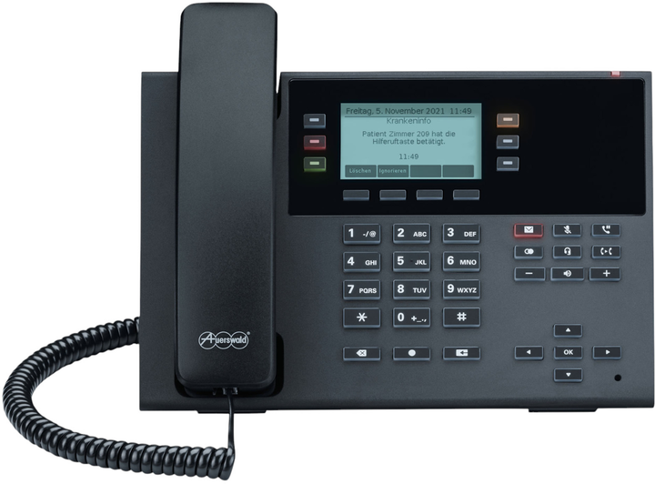 Telefon IP Auerswald COMfortel D-210 Black (4019377902783) - obraz 1