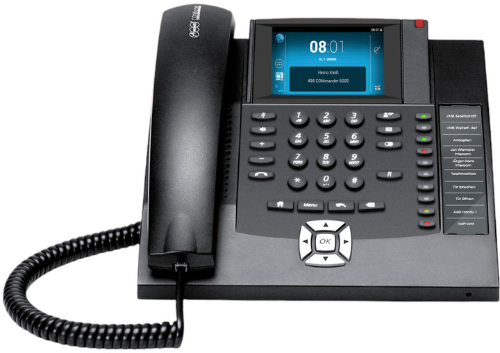 Telefon IP Auerswald COMfortel 1400 IP Black (4019377900710) - obraz 1