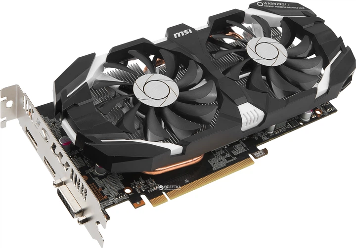 Видеокарта MSI PCI-Ex GeForce GTX 1060 OC 6GB GDDR5 (192bit) (1544