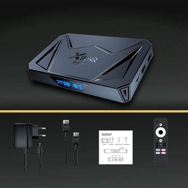 Смарт Приставка X96Q Pro+ Plus 4/64 (H728) Android 14.0 Голосовий Пульт - зображення 6