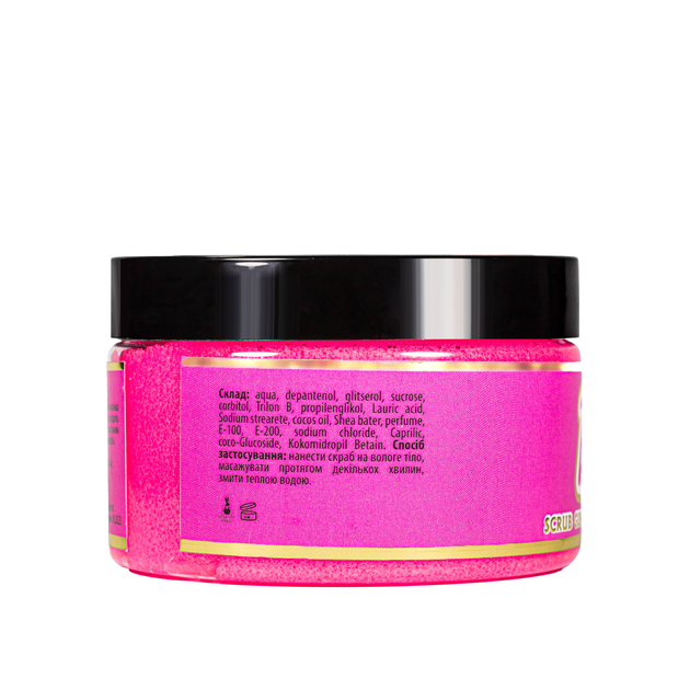 Cкраб жуйка для тіла Top Beauty Barbie з ароматом малини, 250 мл - изображение 5