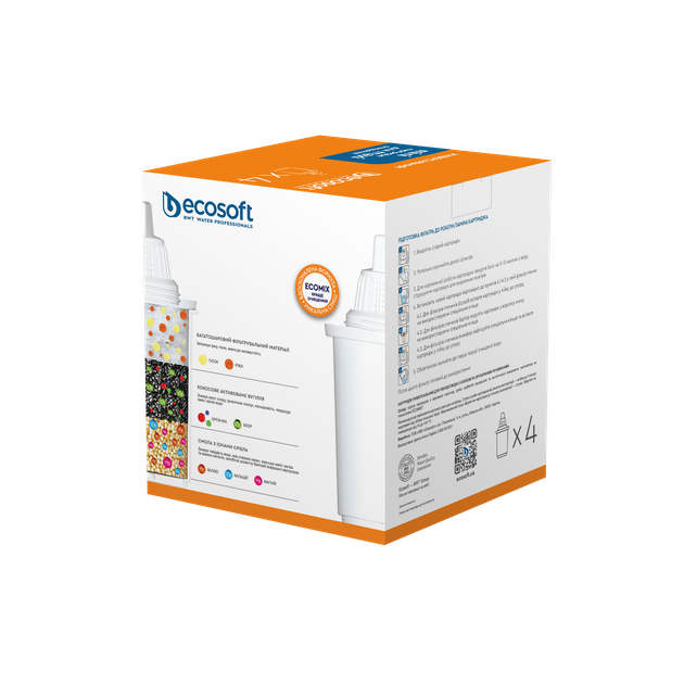 Комплект універсальних картриджів ECOSOFT CRVKAB4ECO 3+1 для фільтрів-глечиків - зображення 5