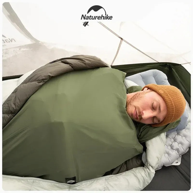Підкладка для спального мішка Naturehike CNH22SD016, нейлон, сіро-блакитна - изображение 5