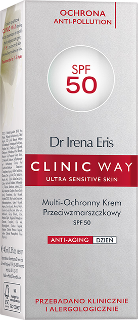 Krem przeciwzmarszczkowy Dr. Irena Eris Clinic Way Multi-ochronny Spf 50 40 ml (5900717573710) - obraz 2