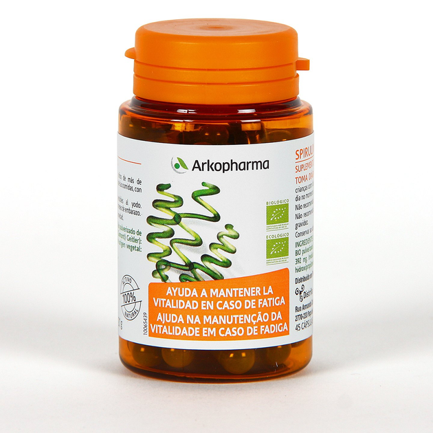 Натуральна харчова добавка Arkopharma Spirulina Organic 45 капсул (3578836110967) - зображення 3