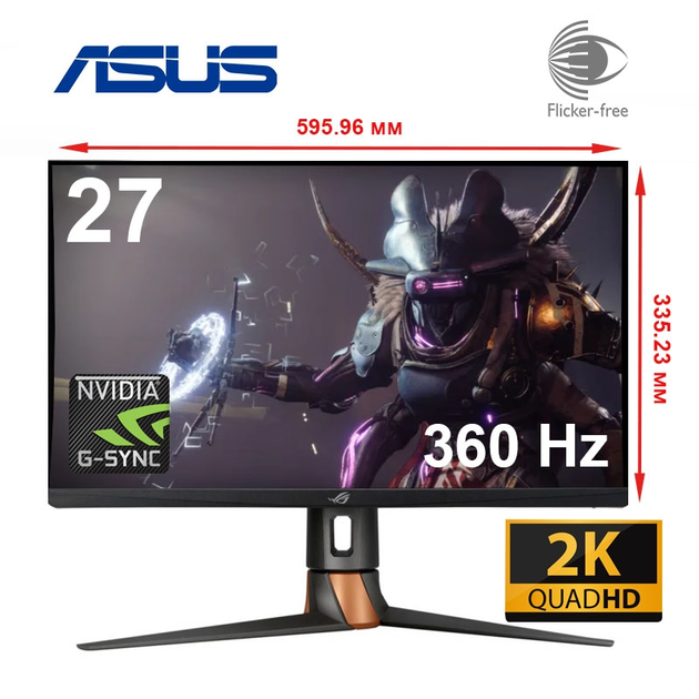 Монитор ASUS ROG Swift PG27AQN безрамочный Fast IPS 2560x1440 QHD 27" - изображение 1
