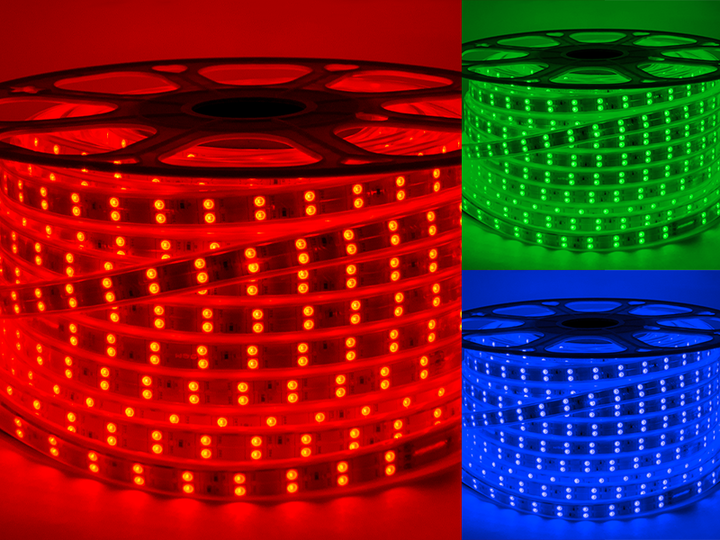 Светодиодная лента 1 м AVT SMD5050 96 LED 16.8x6.3 мм 220В 8Вт IP65 RGB - изображение 2