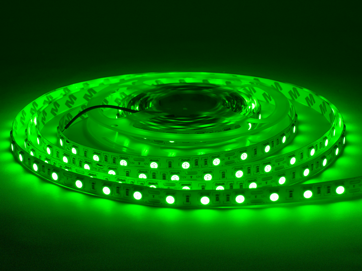 Світлодіодна стрічка 1 м MTK SMD5050 60 LED 12В 14.4Вт IP20 зелений (MTK-300GSMD5050-12) - Фото 2 Світлодіодна стрічка 1 м MTK SMD5050 60 LED 12В 14.4Вт IP20 зелений (MTK-300GSMD5050-12) - зображення 2