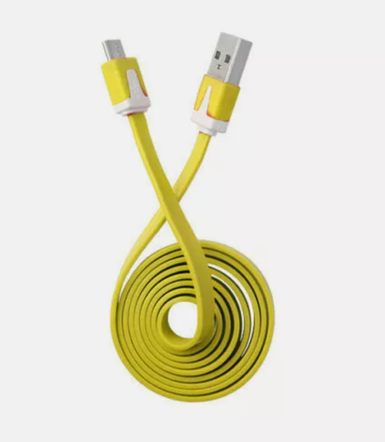 Кабель USB - micro USB 100 см Yellow - изображение 4