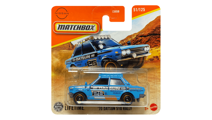 Машинка Велике Місто Matchbox '70 Datsun 510 Adventure 1:64 JBT02 Blue - зображення 2
