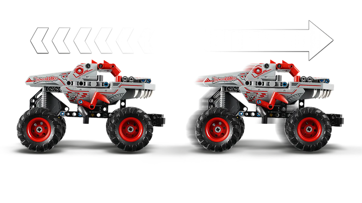 Zestaw klocków LEGO Technic Monster Jam ThunderROARus z napędem typu pull-back 232 elementy (42200) - obraz 5