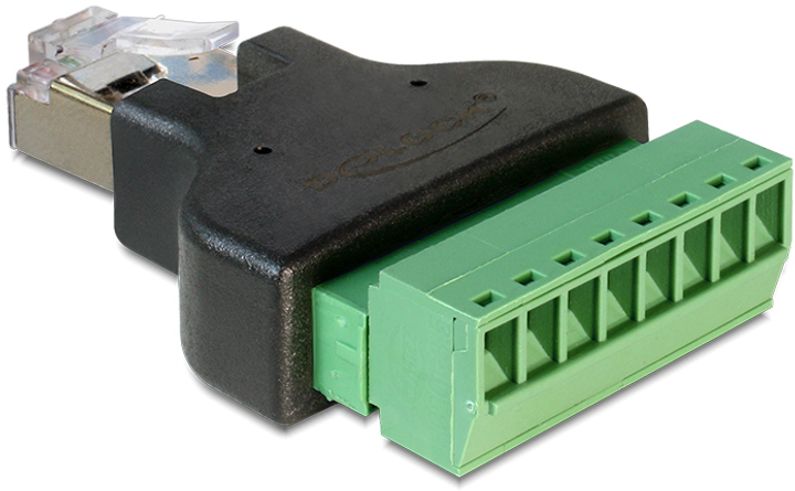 Adapter Delock RJ45 Terminal Block 8 pin 2-part 3.5 mm (4043619653898) - obraz 2