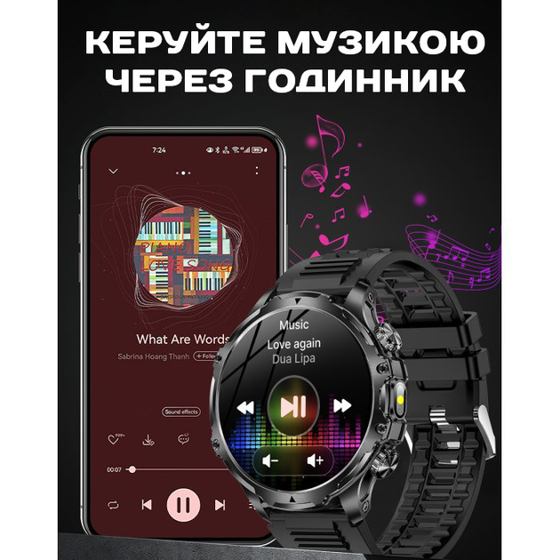 Мужские часы Uwatch Smart Turbo Power Rubber, 2 ремешка - изображение 18