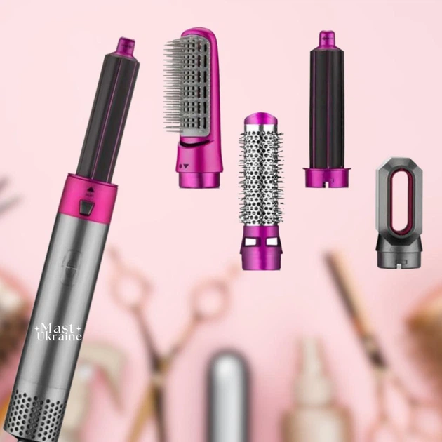 Фен-мультистайлер Hot AIR Styler 5в1 с насадками для укладки волос и придания объема VN-0150 - изображение 4