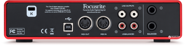 Аудіоінтерфейс Focusrite Scarlett 2i4 2nd Gen (223892