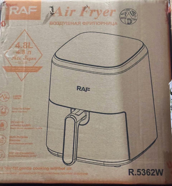 Аерофрітюрниця Air Fryer Raf R.5362 сенсорна безмасляна фритюрниця 4.8 л 1500 Вт - зображення 6