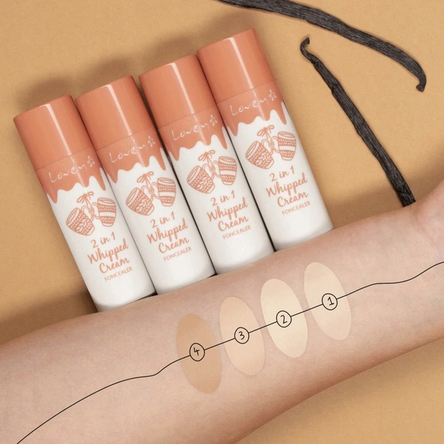 Тональна основа і консилер для обличчя 2в1 Lovely Whipped Cream 03 17 г (5905309902671) - зображення 3