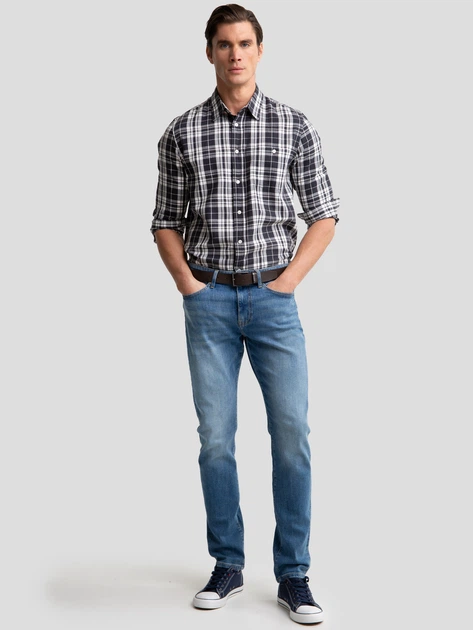 Сорочка бавовняна чоловіча Big Star Dakito 903 XL Сіра (5900714832797) - зображення 3