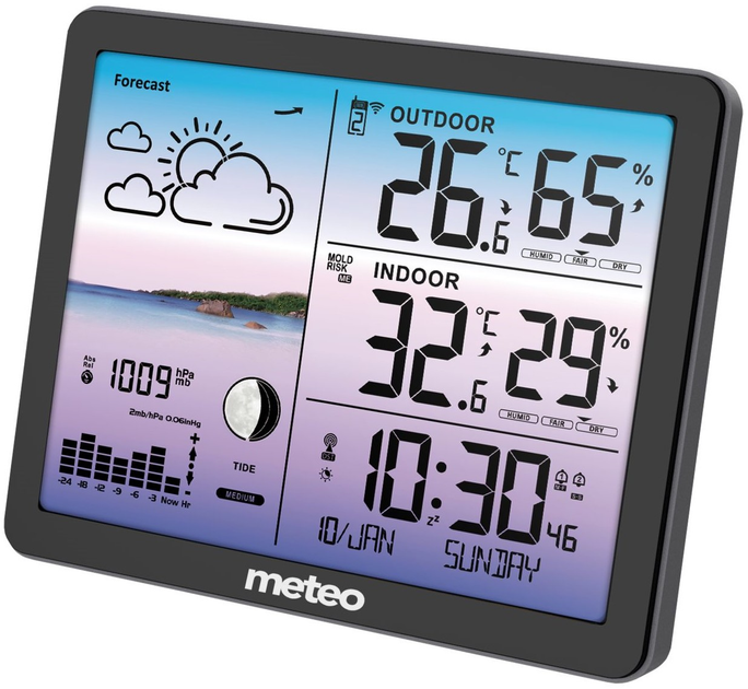 Stacja pogodowa Meteo SP107 Black (05SP107C) - obraz 1