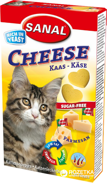 Витамины для кошек Sanal Cat Vitamins Сheese 30 г (8711908360005) – в ...