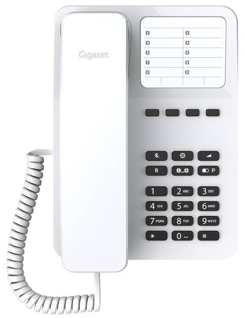 Telefon analogowy przewodowy Gigaset Desk 400 White (S30054-H6538-B102) - obraz 1