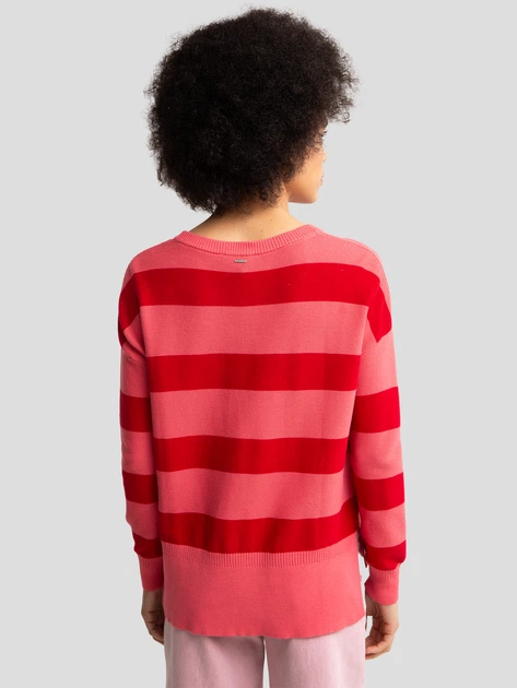 Sweter damski w paski Big Star Heartelia 601 XL Czerwony (5900714834524) - obraz 2