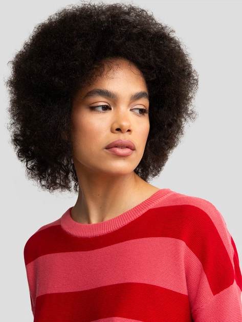 Sweter damski w paski Big Star Heartelia 601 XL Czerwony (5900714834524) - obraz 5