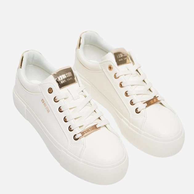 Sneakersy damskie do kostki Big Star Nn274A851 101 38 Białe (5900714849542) - obraz 2