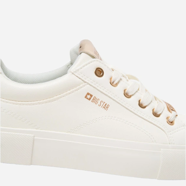 Sneakersy damskie do kostki Big Star Nn274A851 101 38 Białe (5900714849542) - obraz 4