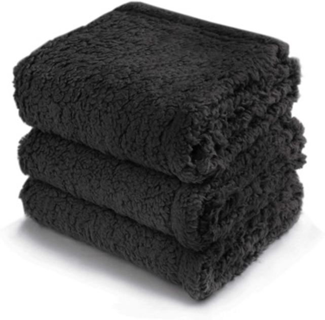 Одеяло для животных Derby Calming Blankets Fluffy Premium Fleece, Черный 60х80 см - Фото 2 Одеяло для животных Derby Calming Blankets Fluffy Premium Fleece, Черный 60х80 см - изображение 2
