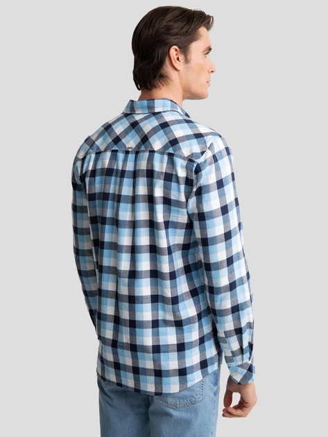 Сорочка бавовняна чоловіча Big Star Wermin 401 2XL Голуба (5900714832452) - зображення 2