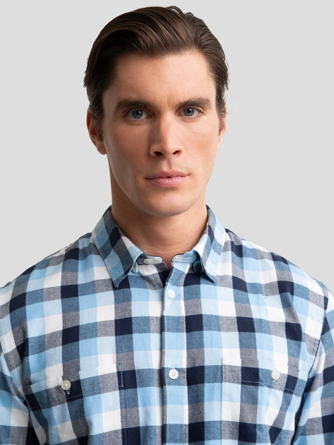 Сорочка бавовняна чоловіча Big Star Wermin 401 2XL Голуба (5900714832452) - зображення 6